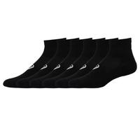 Asics quarter socks x6 black unisex