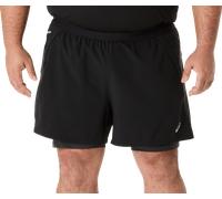 ASICS Road 2in1 5in Pantaloncini da corsa Uomini - nero, grigio scuro