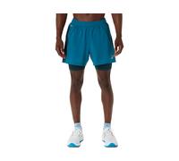 ASICS Road 2n1 5in Short Tranquil Teal / Dark Teal / Yamabuki Male Size L