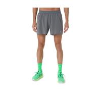 ASICS Road 5in Short Clay Grey / Steel Grey / Illuminate Green Male Size 2XL