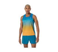 ASICS Road Fade Singlet Aegean Blue / Yamabuki Male Size 2XL