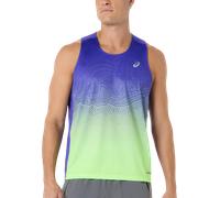 ASICS Road Fade Camicia da corsa Uomini - blu, verde