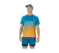 ASICS Road Fade Ss Top Aegean Blue / Yamabuki Male Size S