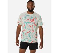 ASICS Maglia funzionale 'ROAD' écru / acqua / aragosta, Taglia XL
