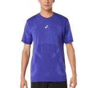 ASICS ROAD SEAMLESS SS TOP Magliette S Azzurro