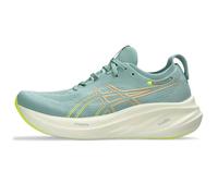 Asics Scarpe da Corsa da Donna Gel-Nimbus 26, Celadon Chiaro/Giallo di Sicurezza, 5