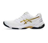 ASICS Scarpe da pallavolo Netburner Ballistic Ff 3 da uomo, bianco/oro puro., 11 UK