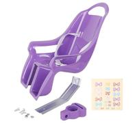 Asiento De Bicicleta Para Muñeca - Estimulación De Juego Activo, Pegatinas Personalizables En Rosa, De Correa Con Clip + Acción De Montaje Rápido, Accesorio Portador De ABS Duro