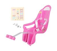 Asiento De Bicicleta Para Muñeca - Estimulación De Juego Activo, Pegatinas Personalizables En Rosa, De Correa Con Clip + Acción De Montaje Rápido, Accesorio Portador De ABS Duro