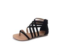 Asifn Donna Sandali Con Tacco Gladiatore Romane Spiaggia Scarpe Infradito Estivi Ciabatte（Nero,40 EU