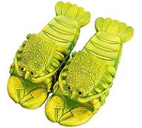 Asifn Pantofole di Aragosta Estate Divertente Animale Infradito Bambini Scarpe Spiaggia Carine Donna Sandali Uomo Scivoli Casuali（Verde,44/45 EU