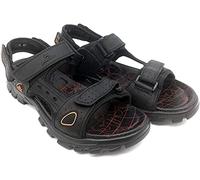 Asifn Sandali Sportivi Scarpe Calcio Uomo Trekking Pelle Casual Estivi Mocassini Escursionismo Outdoor Camminata Cuoio Traspiranti Spiaggia（Nero,43/44 EU,43 Taglia del Marchio