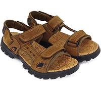 Asifn Sandali Sportivi Scarpe Calcio Uomo Trekking Pelle Casual Estivi Mocassini Escursionismo Outdoor Camminata Cuoio Traspiranti Spiaggia（Marrone,43/44 EU,43 Taglia del Marchio