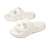 Asifn Skull Slides Pantofole Doccia per Le Donne Uomini Sandali Casa Eva Spessore Soft Open Toe su Indoor Outdoor Beach Pool Sandali （Bianco,36/37 EU