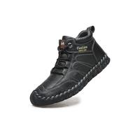 Asifn Stivali Da Lavoro Casual Da Uomo Leggeri Antiscivolo Traspiranti Stivali Da Passeggio e Guida Scarpe Basse Vintage Alte Nero 47 EU