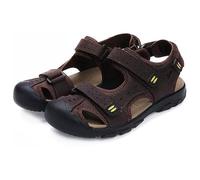 Asifn Uomini Sandali Sportivi Outdoor Arrampicata Scarpe Camminata Summer Sport CasualTrekking Beach Pelle Escursionismo（Marrone,40/41 EU,40 Taglia del Marchio