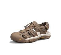 Asifn Uomo Sandali Sportivi Escursionistici Punta Chiusa Outdoor Casual Spiaggia Scarpe Antiscivolo Acqua Scarpe Leggere Confortevoli Marrone 38 EU