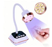 Asimebesty Lampada UV LED Unghie 36W, Mini Lampada Unghie con Sensore Intelligente e Display LCD, Timer 30/60/90s, 360° Testa Regolabile, Ricaricabile Torcia per Unghie Gel Sciugatura Rapida, Viola