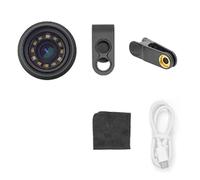 Asinfter Dermatoscopio Portatile 10X con Luce Polarizzata e Non Polarizzata, Compatibile con Smartphone e Tablet, Nero, Vetro