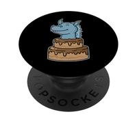 Asino con torta di compleanno PopSockets PopGrip Adesivo