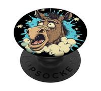 Asino dall'aspetto confuso per un appello divertente e giocoso PopSockets PopGrip Adesivo