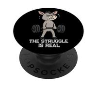 Asino Deadlift Gymrats La lotta è un vero sollevamento Uomini Donne PopSockets PopGrip Adesivo