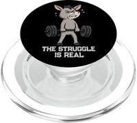 Asino Deadlift Gymrats La lotta è un vero sollevamento Uomini Donne PopSockets PopGrip per MagSafe
