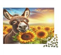 asino girasole Puzzle 1000 Pezzi In Colori Brillanti, Un Classico Puzzle A Pezzi Per Enigma Di Abilità Logica, Ideale Per Attività in Famiglia, Regalo Per L'inaugurazione Di Casa Puzzle 38x26c