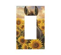 Asino Girasoli Country Cottage Interruttore Luce Piastra da Parete Frontale Copertura Singolo Rocker 1 Gang Decoratore Presa Coperture per Casa Cucina Camera Bagno Decor