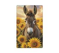 Asino Girasoli Country Cottage Singolo Toggle Blank Wall Plate Copertura Interruttore Luce Decorativo 1 Gang per Cucina Camera Bagno Dimensioni 11,4 x 7 cm