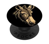 Asino Somaro Equitazione Stabile Fattoria Dolce Asini PopSockets PopGrip Adesivo