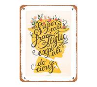 ASIOADWNA Stampa artistica Mary Poppins 20,3 x 30,5 cm, targa in metallo vintage per casa, bar, pub, garage, decorazione regalo