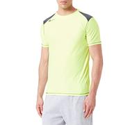 ASIOKA 182/17 Maglietta Tecnica combinata Unisex per Adulti m/Corta, Amarillo Flúor/Marengo, XL