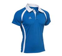 ASIOKA Roma Camicia Polo, Reale/Bianco, M Uomo