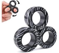 ASIOWELY Anelli magnetici Fidget Toys per adulti, 3 pezzi Fidget Spinners per ADHD ansia Stree Relief, set di anelli con magnete, regalo di compleanno, giocattoli per bambini dai 3 ai 6 agli 8 anni