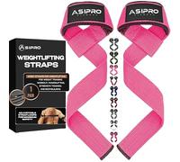 ASIPRO Straps Palestra Uomo & Donna Fascette Palestra per Stacchi Polsini Palestra Polsiere Palestra Cinghie Sollevamento Pesi Lifting Straps Wrist Wraps fasce Polsi Palestra Fasce Palestra Gym Straps