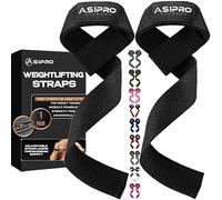 ASIPRO Straps Palestra Uomo & Donna Fascette Palestra per Stacchi Polsini Palestra Polsiere Palestra Cinghie Sollevamento Pesi Lifting Straps Wrist Wraps fasce Polsi Palestra Fasce Palestra Gym Straps