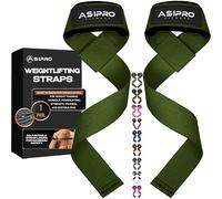 ASIPRO Straps Palestra Uomo & Donna Fascette Palestra per Stacchi Polsini Palestra Polsiere Palestra Cinghie Sollevamento Pesi Lifting Straps Wrist Wraps fasce Polsi Palestra Fasce Palestra Gym Straps