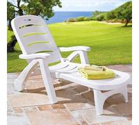 Asiwnshw Chaise longue da giardino pieghevole reclinabile con ruote, lettino da esterno regolabile sedia a sdraio per prendere il sole sedia a sdraio per giardino a bordo piscina