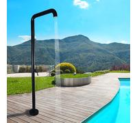 Asiwnshw Doccia Esterna in Acciaio Inox con soffione, Doccia da Giardino a Pioggia Indipendente, Doccia da Bordo Piscina per Esterni, Cortile, Piscina, Spiaggia, Nero