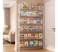 Asiwnshw Mensola da bagno a 6 ripiani dietro la porta, organizer da appendere alla porta, contenitore multifunzionale salvaspazio per bagno, cucina, armadio e lavanderia(72 * 11.8 * 188cm)