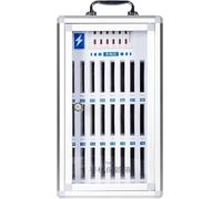 Asiwnshw Mobiletto portaoggetti per ricarica cellulare, stazione di ricarica per mobiletto portaoggetti per cellulare montato a parete, lucchetto per cellulare con maniglia(12 slots)