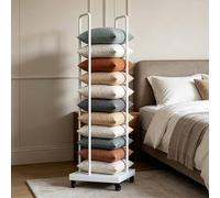 Asiwnshw Organizzatore su ruote per cuscini, Espositore decorativo per cuscini, Torre espositiva per cuscini per boutique, negozi al dettaglio, scuole, case e hotel(A)