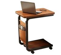 Asiwnshw Postazione di lavoro portatile per computer, scrivania mobile per laptop con/ruote e rack di stoccaggio, scrivania in piedi, tavolini porta TV, tavolino laterale per divano