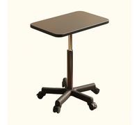 Asiwnshw Scrivania in Piedi Altezza Regolabile, Tavolino Stand Up TV con Ruote, Scrivania per Laptop Portatile, Scrivania per Computer Mobile, Comodino, Nero