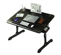 Asiwnshw Scrivania per Laptop per Letto, Tavolino Pieghevole per TV con Porta USB, Tavolino per Laptop Regolabile in Altezza e Angolazione, Tavolino da caffè Portatile Tavolino per Adulti e Bambini