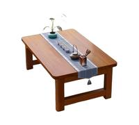 Asiwnshw Tavolino pieghevole da caffè, tavolo da pavimento giapponese, tatami, laterale portatile, da meditazione e da tè, centrale rettangolare semplice e moderno
