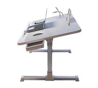 Asiwnshw Tavolino porta TV portatile, tavolo pieghevole per laptop con porte di ricarica USB, tavolino regolabile per computer, tavolo da pranzo pieghevole per TV, tavolino da caffè