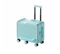 Asiwnshw Valigia cavalcabile per bambini, valigia da viaggio resistente e leggera, bagaglio girevole con 6 ruote, elegante valigia morbida verticale con pedale per il viaggio(Blue,20")