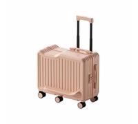 Asiwnshw Valigia cavalcabile per bambini, valigia da viaggio resistente e leggera, bagaglio girevole con 6 ruote, elegante valigia morbida verticale con pedale per il viaggio(Pink,22")